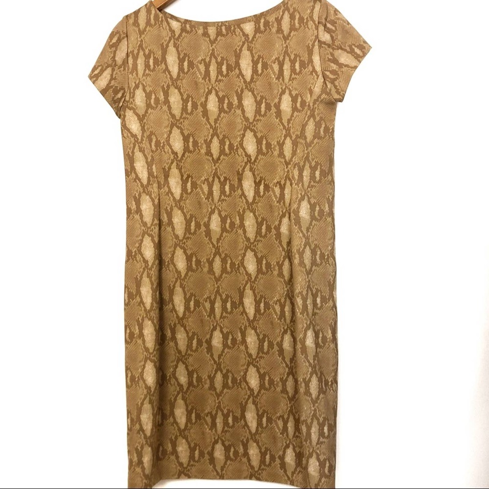 Ralph Lauren Python Snakeskin Ponte Sheath Dress